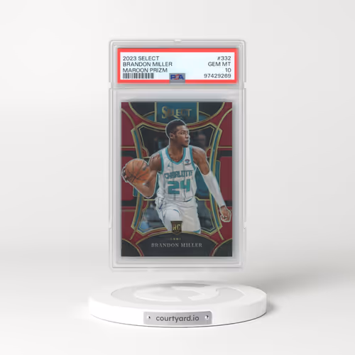 2023 Panini Select #332 Brandon Miller - Maroon Prizm (PSA 10 GEM MINT)