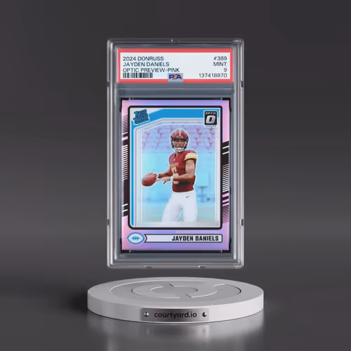 2024 Panini Donruss #389 Jayden Daniels - Optic Preview-Pink (PSA 9 MINT)