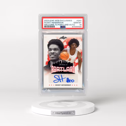2023 Leaf Web Exclusives #SH1 Scoot Henderson - Welcome to Portland Autograph (PSA 10 GEM MINT)