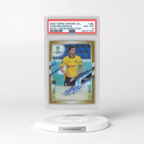 2020 Topps Chrome UEFA Champions League Autographs #JBL Jude Bellingham - Gold Refractor (PSA 8 NM-MT)
