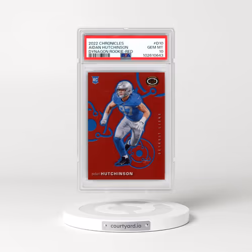 2022 Panini Chronicles Dynagon Rookies #D10 Aidan Hutchinson - Red (PSA 10 GEM MINT)