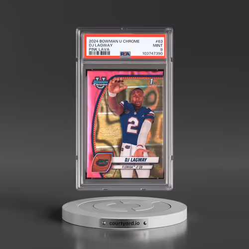 2024 Bowman University Chrome #63 DJ Lagway - Pink Lava (PSA 9 MINT)