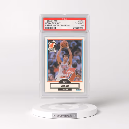 1990 Fleer #102 Rony Seikaly - Error-Ron on Front (PSA 10 GEM MINT)