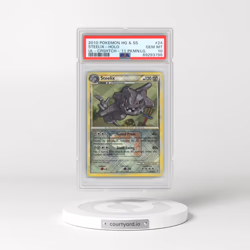 2010 Pokémon Heartgold & Soulsilver Unleashed #24 Steelix - Holo Crosshatch-2011 Pokemon League (PSA