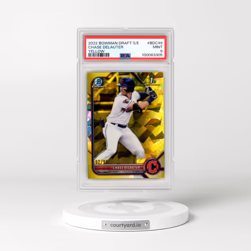 2022 Bowman Draft Chrome Sapphire Edition #BDC49 Chase Delauter - Yellow (PSA 9 MINT)
