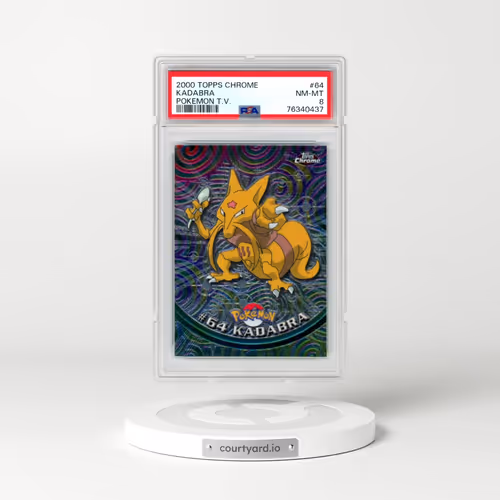 2000 Topps Chrome Pokémon T.V. #64 Kadabra (PSA 8 NM-MT)