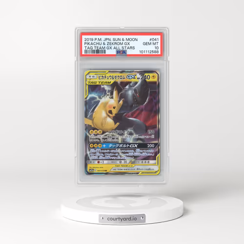 2019 Pokémon Sun & Moon Tag Team GX All Stars #041 Pikachu & Zekrom GX - Holo (PSA 10 GEM MINT)