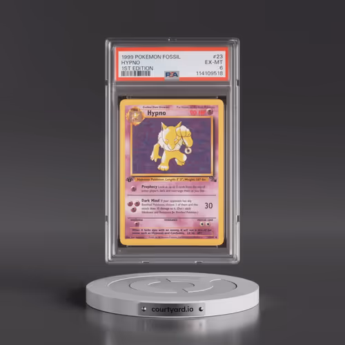 1999 Pokémon Fossil #23 Hypno - 1st Edition (PSA 6 EX-MT)