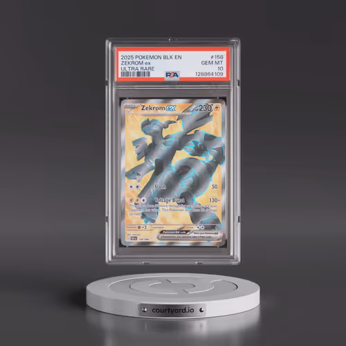 2025 Pokémon Blk EN-Black Bolt #158 Zekrom EX - Holo Ultra Rare (PSA 10 GEM MINT)