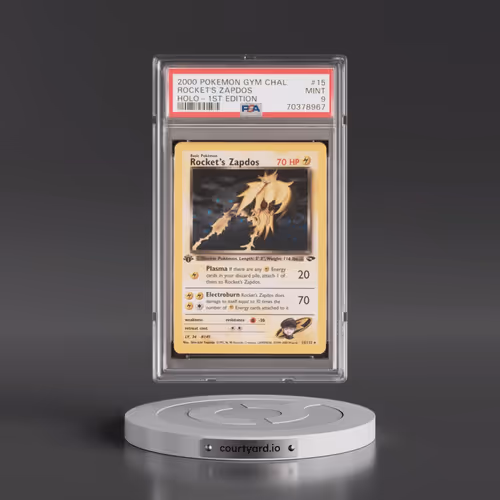 2000 Pokémon Gym Challenge #15 Rocket's Zapdos - 1st Edition Holo (PSA 9 MINT)
