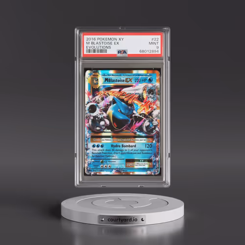 2016 Pokémon XY Evolutions #22 M Blastoise EX - Holo (PSA 9 MINT)