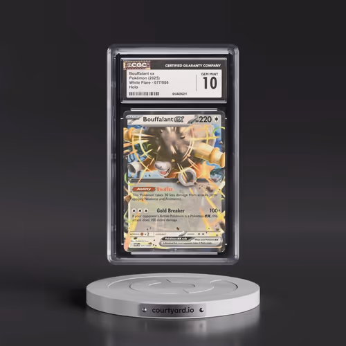 2025 Pokémon Wht EN-White Flare #077 Bouffalant EX - Holo (CGC 10 GEM MINT)