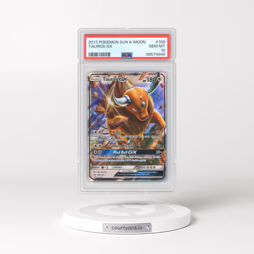 2017 Pokémon Sun & Moon #100 Tauros GX - Holo (PSA 10 GEM MINT)