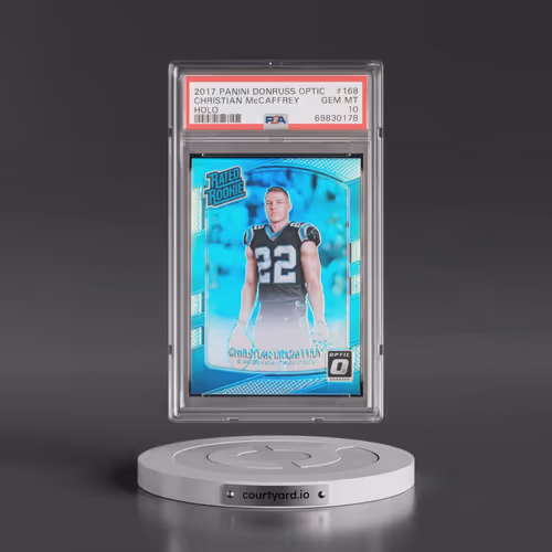 2017 Panini Donruss Optic #168 Christian McCaffrey - Holo (PSA 10 GEM MINT)