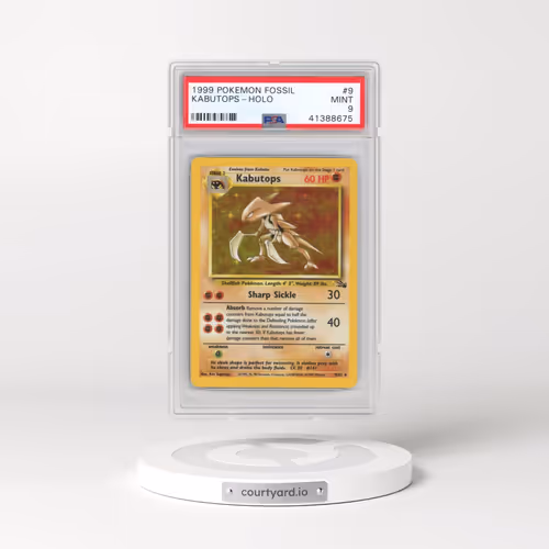 1999 Pokémon Fossil #9 Kabutops - Holo (PSA 9 MINT)