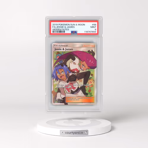 2019 Pokémon Sun & Moon Hidden Fates #68 Jessie & James - Full Art (PSA 9 MINT)