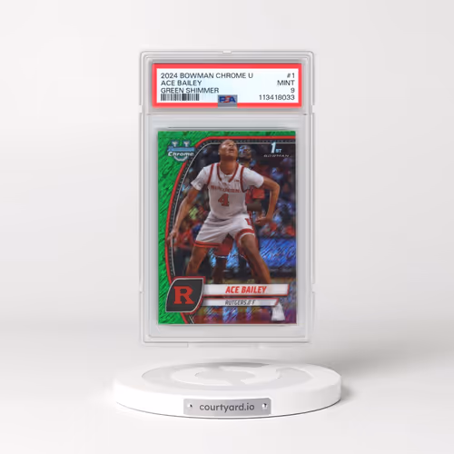 2024 Bowman Chrome University #1 Ace Bailey - Green Shimmer (PSA 9 MINT)