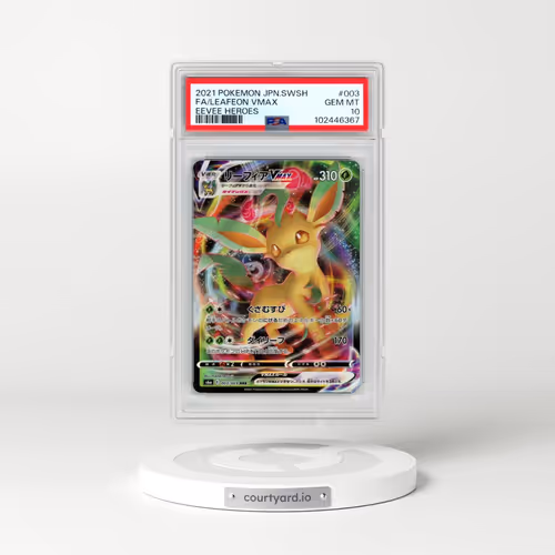 2021 Pokémon Sword & Shield Eevee Heroes #003 Leafeon Vmax - Full Art (PSA 10 GEM MINT)