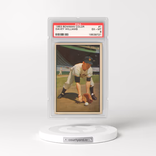 1953 Bowman Color #1 Davey Williams (PSA 6 EX-MT)