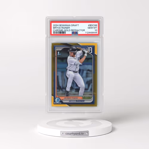 2024 Bowman Draft #BDC86 Bryce Rainer - Chrome-Gold Refractor (PSA 10 GEM MINT)