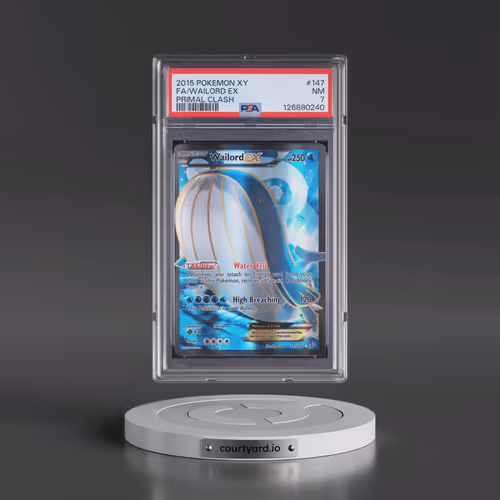 2015 Pokémon XY Primal Clash #147 Wailord EX - Holo Full Art (PSA 7 NM)