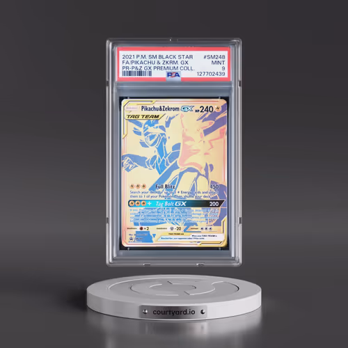 2021 Pokémon SM Black Star Promo #SM248 Pikachu & Zekrom GX - Holo Full Art Pikachu & Zekrom GX Prem