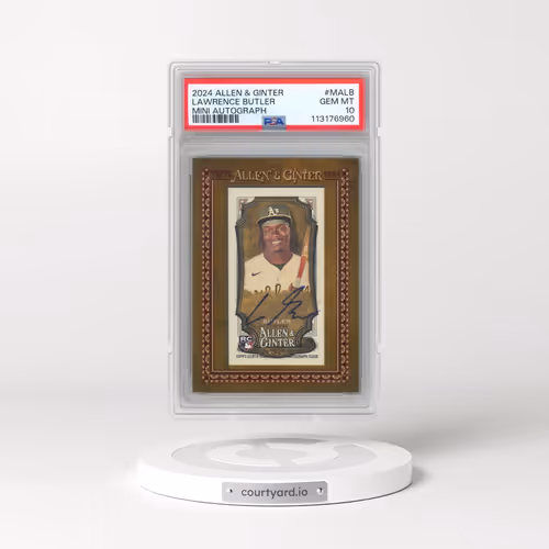 2024 Topps Allen & Ginter Mini Baseball Autographs #MALB Lawrence Butler (PSA 10 GEM MINT)