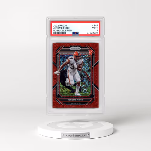 2022 Panini Prizm #346 Jerome Ford - No Huddle Red (PSA 9 MINT)