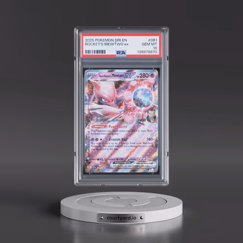2025 Pokémon Dri EN-Destined Rivals #081 Team Rocket's Mewtwo EX - Holo (PSA 10 GEM MINT)