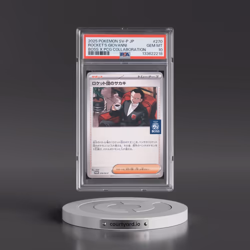 2025 Pokémon SV-P Promo #270 Team Rocket's Giovanni - Boss Coffee X Pokemon Card Game Collaboration