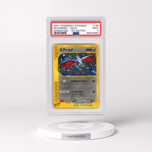 2001 Pokémon Expedition #128 Skarmory - 1st Edition Holo (PSA 9 MINT)