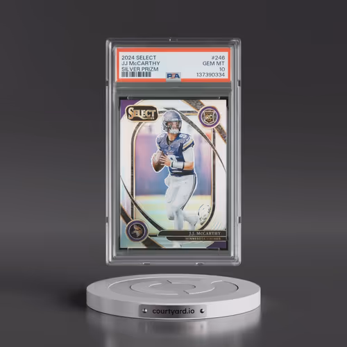 2024 Panini Select #246 JJ McCarthy - Silver Prizm (PSA 10 GEM MINT)