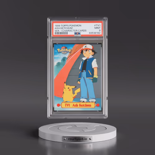 1999 Topps Pokémon Series 1 Character Cards #TV1 Ash Ketchum (PSA 9 MINT)