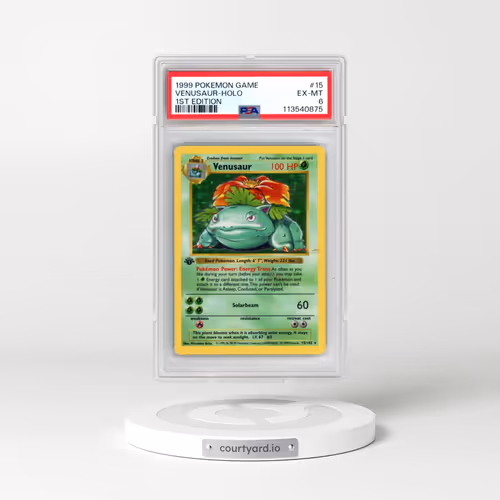 1999 Pokémon Game #15 Venusaur - 1st Edition Holo (PSA 6 EX-MT)