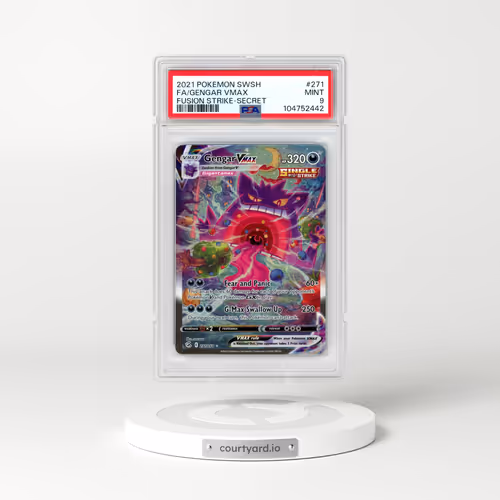 2021 Pokémon Sword & Shield Fusion Strike #271 Gengar Vmax - Full Art Secret (PSA 9 MINT)
