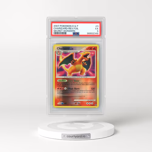 2007 Pokémon Diamond & Pearl Secret Wonders #3 Charizard - Reverse Foil (PSA 5 EX)