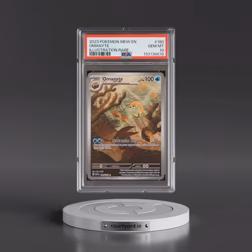 2023 Pokémon Mew EN-151 #180 Omanyte - Illustration Rare (PSA 10 GEM MINT)