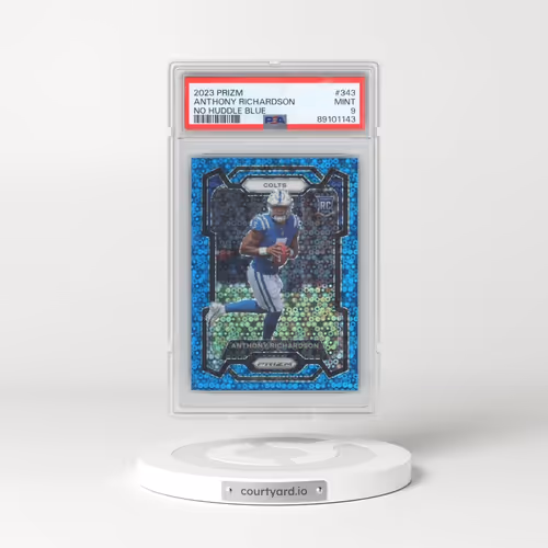 2023 Panini Prizm #343 Anthony Richardson - No Huddle Blue (PSA 9 MINT)
