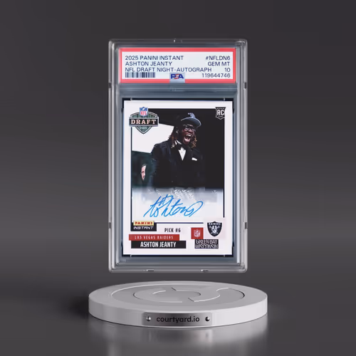 2025 Panini Instant NFL Draft Night #NFLDN6 Ashton Jeanty - Autograph (PSA 10 GEM MINT)