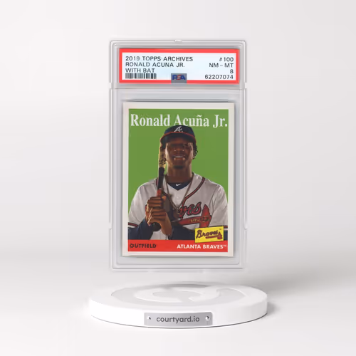 2019 Topps Archives #100 Ronald Acuna Jr. - With Bat (PSA 8 NM-MT)