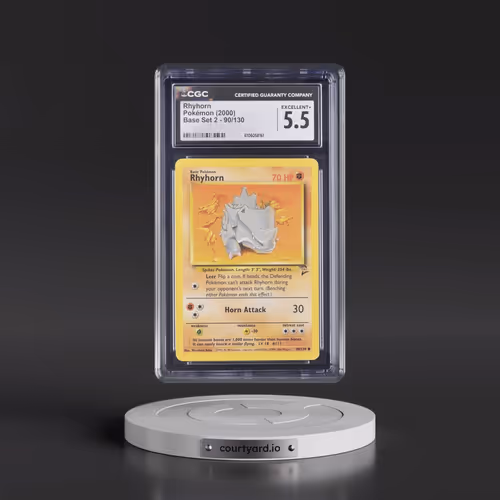 2000 Base Set 2 #90/130 Rhyhorn (CGC 5.5 EX+)