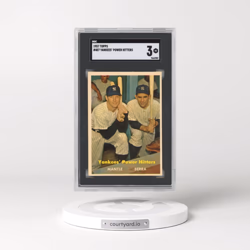 1957 Topps #407 Yankees' Power Hitters - Yankees' Power Hitters (SGC 3 VG)