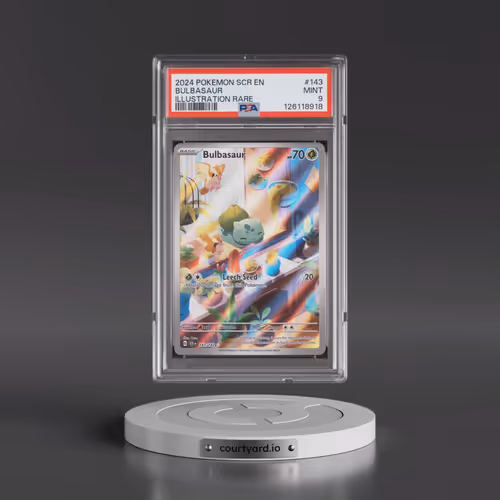 2024 Pokémon Scr EN-Stellar Crown #143 Bulbasaur - Illustration Rare (PSA 9 MINT)