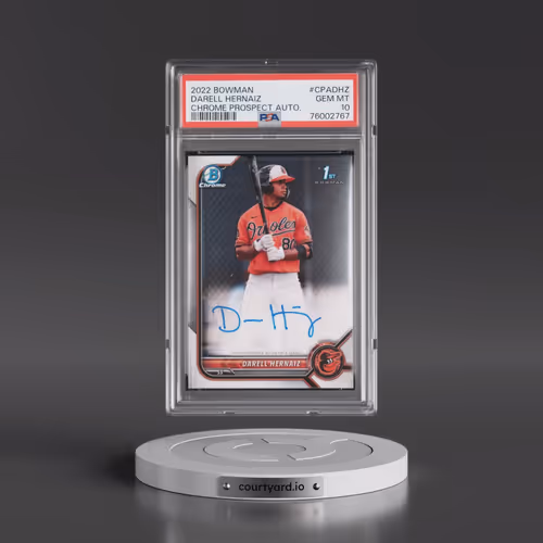 2022 Bowman Chrome Prospect Autographs #CPADHZ Darell Hernaiz (PSA 10 GEM MINT)