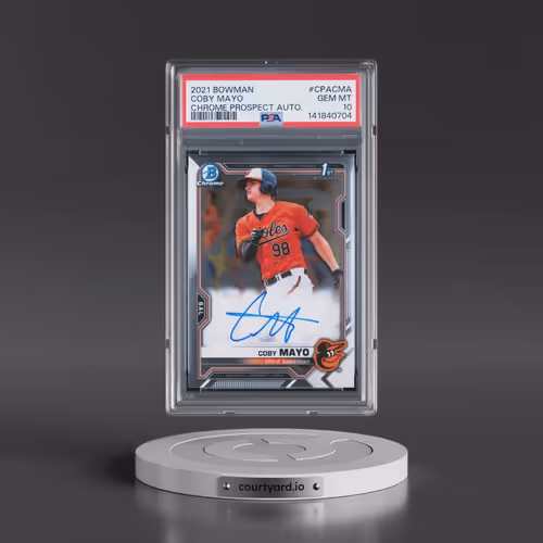 2021 Bowman Chrome Prospect Autographs #CPACMA Coby Mayo (PSA 10 GEM MINT)