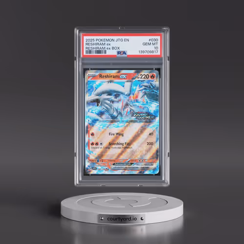2025 Pokémon Jtg EN-Journey Together #030 Reshiram EX - Holo Reshiram EX Box (PSA 10 GEM MINT)