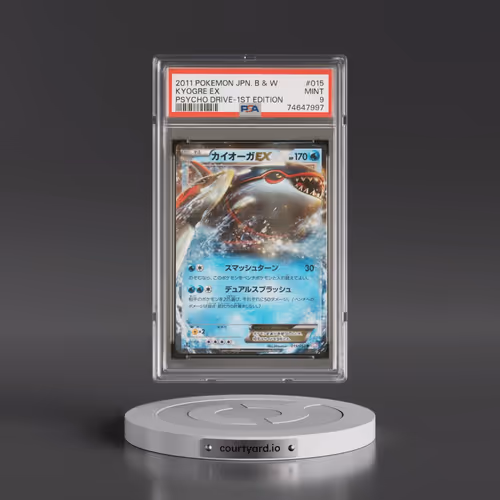 2011 Pokémon Black & White Psycho Drive #015 Kyogre EX - 1st Edition Holo (PSA 9 MINT)