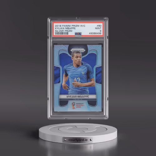 2018 Panini Prizm World Cup #80 Kylian Mbappe - Silver Prizm (PSA 9 MINT)