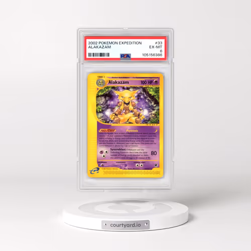 2002 Pokémon Expedition #33 Alakazam (PSA 6 EX-MT)