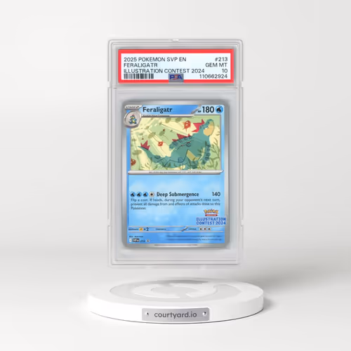 2025 Pokémon Svp EN-SV Black Star Promo #213 Feraligatr - Illustration Contest 2024 (PSA 10 GEM MINT